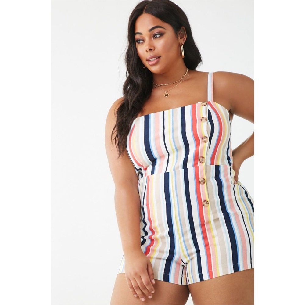 Forever 21 plus size striped romper